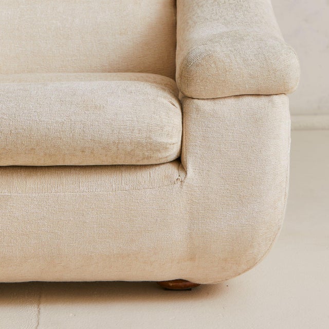Italian Lounge Chair in Original Ivory Upholstery, 1970s - 2 Available For Sale - Image 10 of 11
