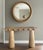 Dot 65 Inch Modern Architectural Console Table with Ball Design in Light Oak For Sale In Los Angeles - Image 6 of 8