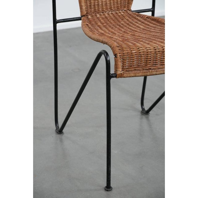 Vintage Chair with Cast Iron Frame by Frederick Weinberg For Sale - Image 10 of 14