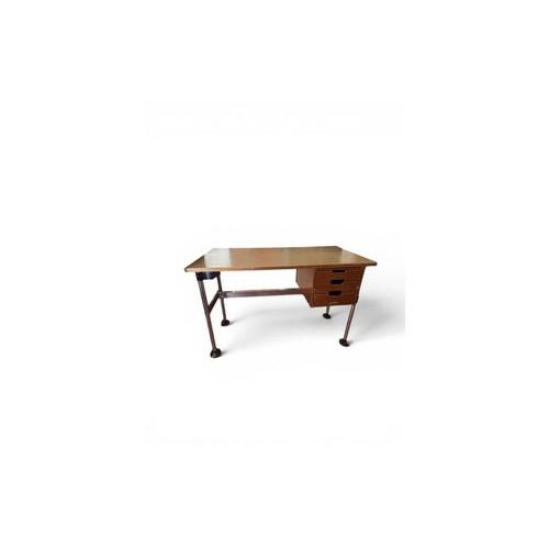 Vintage Modern Desk in Wood and Chromed Metal, 1970s For Sale - Image 9 of 9