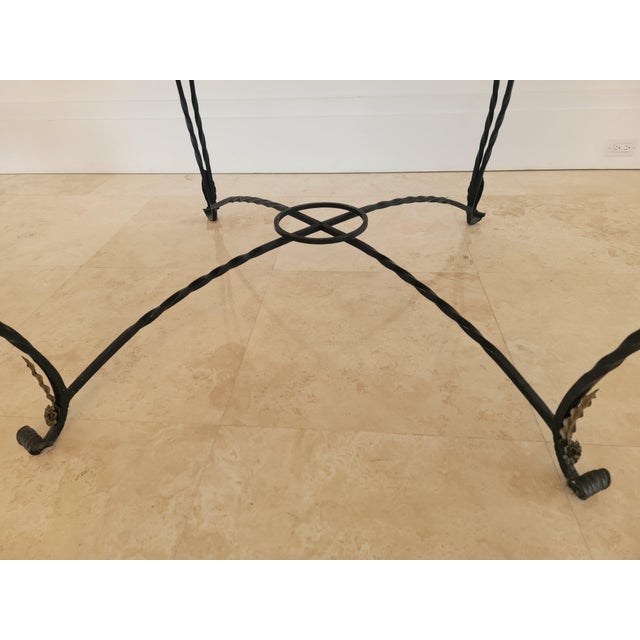 Metal 19th Century French Iron and Copper Table For Sale - Image 7 of 9