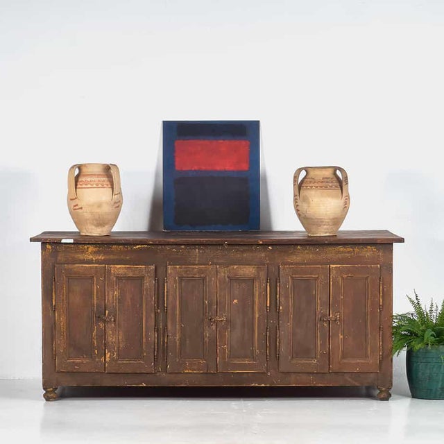 Antique Kitchen Island with Doors on Both Sides, 1850 For Sale - Image 10 of 11