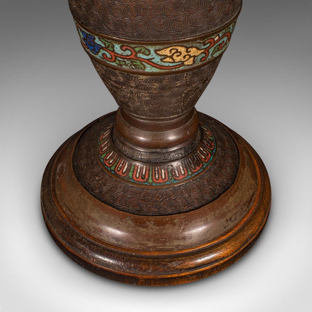 1850's Antique Cloisonne Lamp For Sale - Image 9 of 10