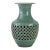 Antique Japanese Reticulated Celadon Pottery Vase Signed C1920 For Sale