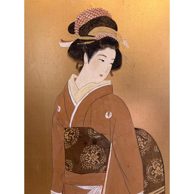 Large Japanese Screen/Panel Art For Sale - Image 4 of 4