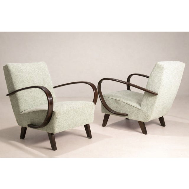 H-227 Armchairs from Jindřich Halabala, Czechoslovakia, 1930s, Set of 2 For Sale - Image 4 of 4