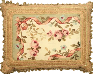 19th Century French Aubusson Pillow