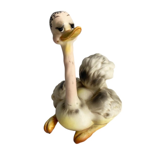 Vintage 1960s Josef Originals Ostrich Figurine Anthropomorphic Hand Painted Porcelain So much personality in this guys...