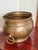 Mid 20th Century Large Vintage Hammered Brass Cauldron Planter With Rope Twist Rim For Sale - Image 5 of 6