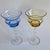1960s Vintage Empoli Italian Art Glass Drinking Glasses – Set of 2 (Cobalt Blue & Amber) For Sale - Image 5 of 7
