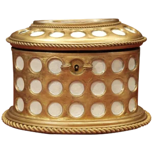 Charles X Gilt and Mosaic Jewelry Box, Signed "Tahan, Paris"
