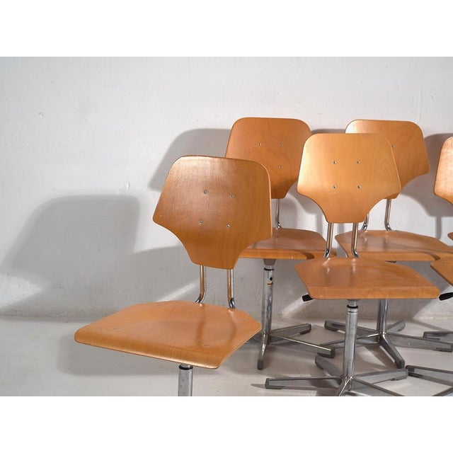 Contemporary Vintage Office Chairs, 1950, Set of 6 For Sale - Image 3 of 13