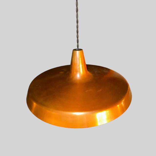 Vintage Danish Copper Pendant Lamp, 1960 For Sale - Image 4 of 6