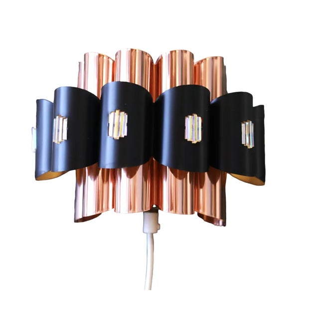 Lamp in Black Metal and Copper, Denmark, 1960s For Sale - Image 6 of 13