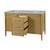 2020s Bianca 60 in. W Wood & Marble Double Sink Bathroom Vanity, Light Oak For Sale - Image 5 of 11