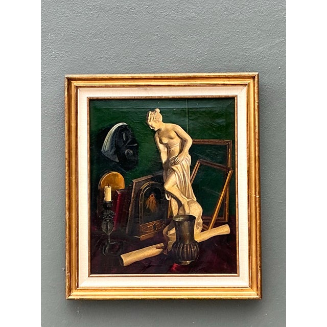 Vintage Original Still Life Oil on Canvas For Sale In West Palm - Image 6 of 7