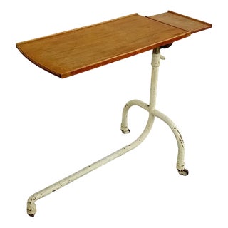 Vintage Side Table in Metal and Wood For Sale