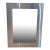 Room & Board Stainless Framed Wall Mirror For Sale