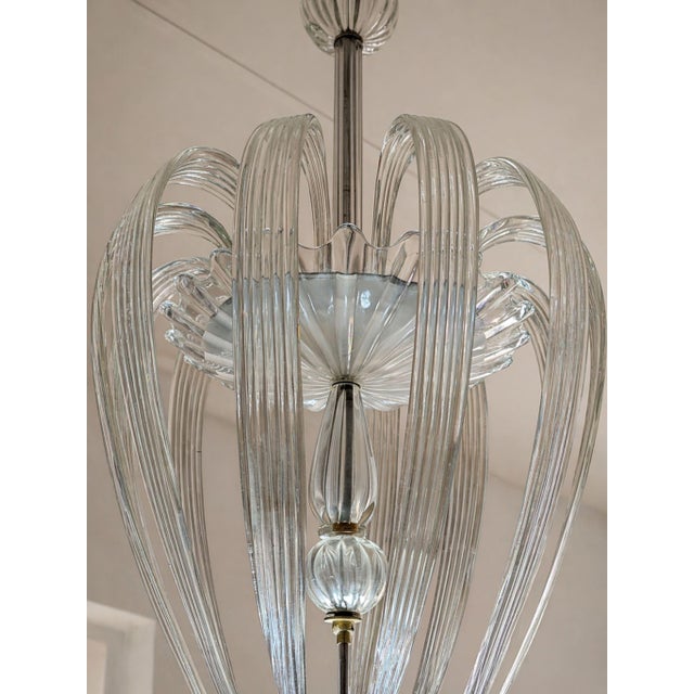 1930s Murano Glass Chandelier by Tomaso Buzzi for Venini For Sale - Image 9 of 11