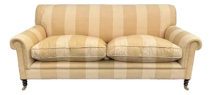 George Smith Straight Topped Full Scroll Arm Sofa