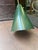 Green pendant lamp with brass structure from the 70s, restored and electrified, working both in Europe and America. Up to...