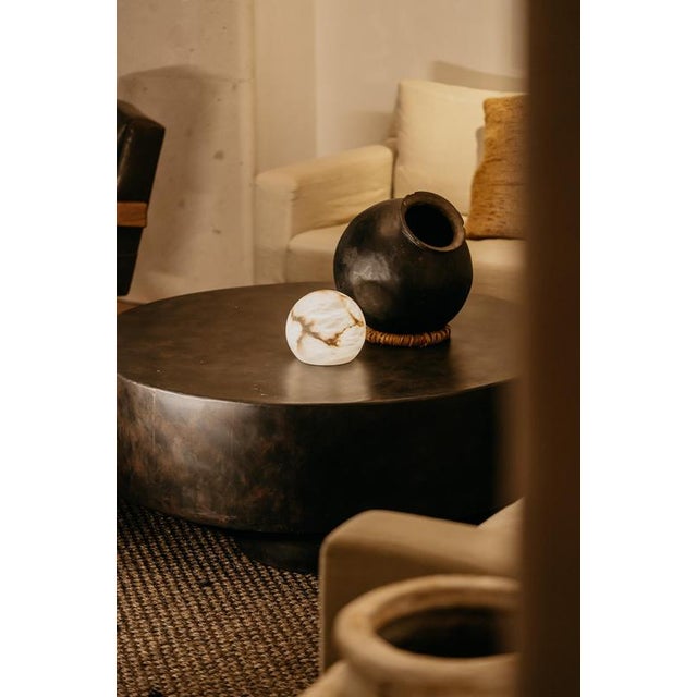 Wireless Moon Small Table Lamp by United Alabaster For Sale - Image 9 of 18