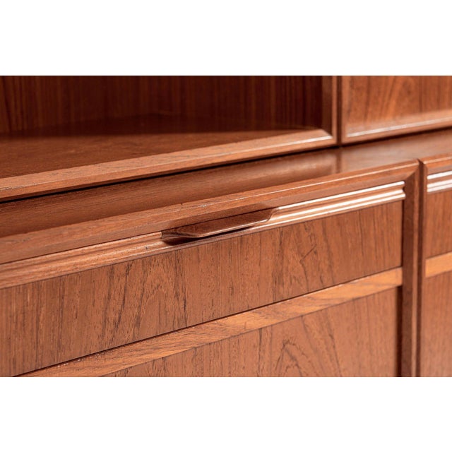 Mid-Century Danish Teak Wood Bookshelves With Dropdown Desk by Bjerringbro Møbler For Sale - Image 10 of 16