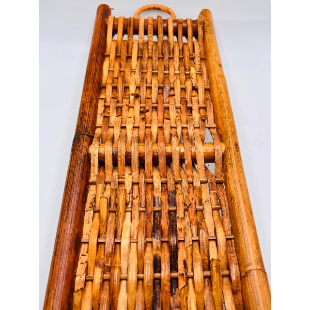 Wood Bamboo/Rattan Wall Mail/Document Holder For Sale - Image 7 of 7