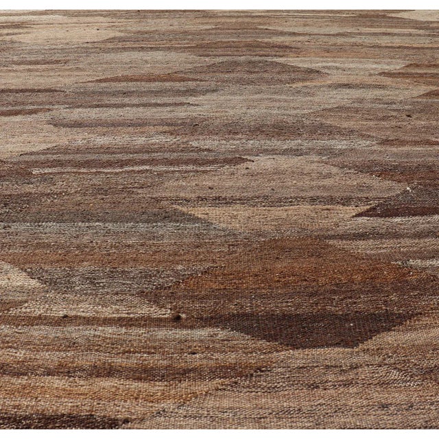 Tribal Hand-Woven Wool Flatweave Kilim by Keivan Woven Arts 6'9 X 9'8 For Sale - Image 3 of 13