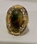 Modern 10Ct Oval Shape Black Australian Opal Cocktail Ring 14 Kt Yellow Gold, Size 6.5 For Sale - Image 3 of 8