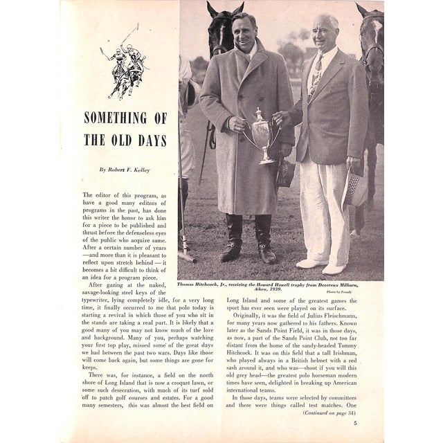 Paper Polo Bostwick Field Summer Season 1947 Program For Sale - Image 7 of 16