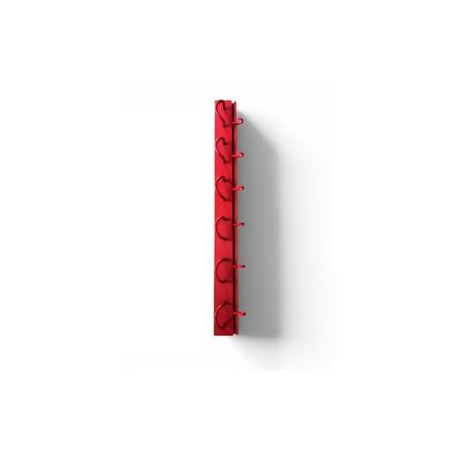 Vintage Red Six-Hook Wall Coat Rack from Kartell, Italy For Sale - Image 3 of 7