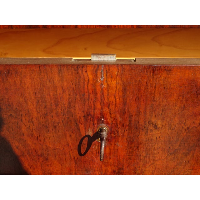 Antique Restoration Chest of Drawers in Mahogany Veneer with White Marble Top For Sale - Image 15 of 18
