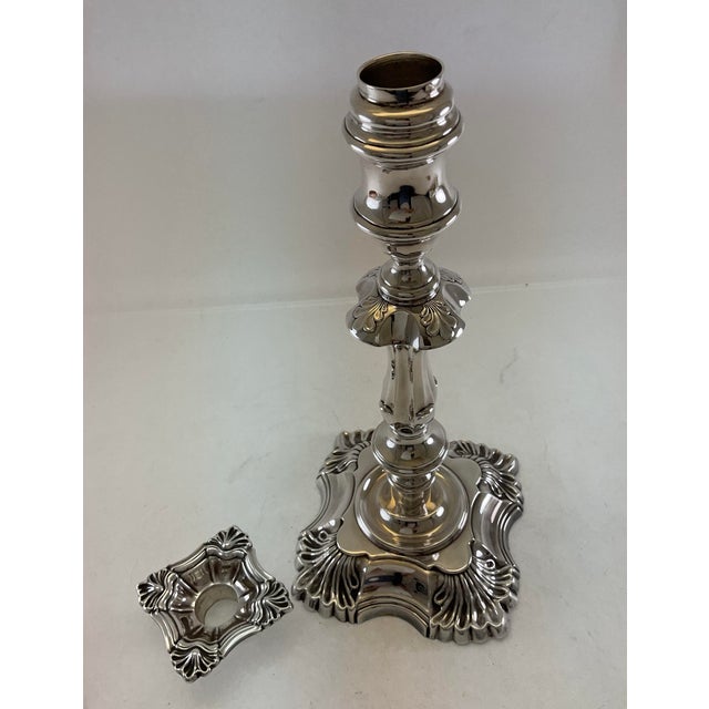 Exquisite & Rare Silver Candlestick by James Dixon & Sons. For Sale - Image 9 of 18