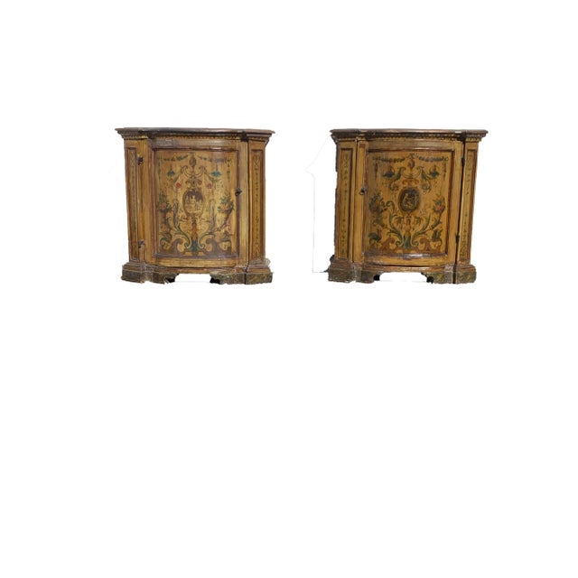 19th Century Pair of Painted Italian Venetian the Commodes For Sale - Image 13 of 13