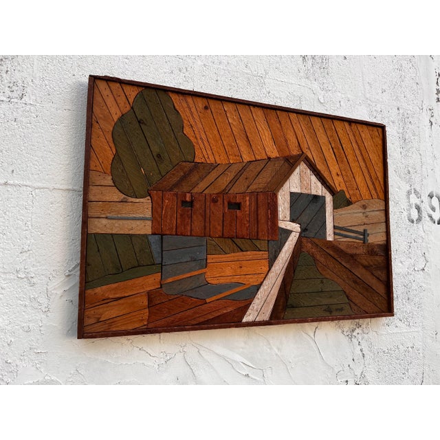 Original Lath Art by Austin Productions, hand-painted and signed by the Dutch- American artist Theodore deGroot. Circa...