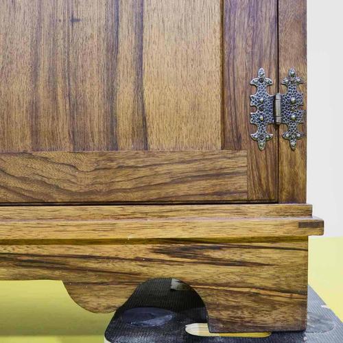 2000 - 2009 Rustic Wooden Cupboard with Display Top For Sale - Image 5 of 15