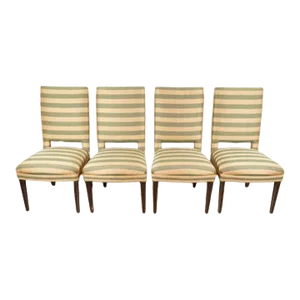 Modern Set of Four Upholstered Dining Chairs