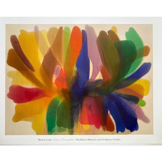 Sale 80s Vintage Original Morris Louis Exhibition Lithograph Poster Smithsonian Museum For Sale