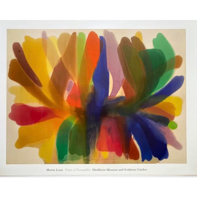 Sale 80s Vintage Original Morris Louis Exhibition Lithograph Poster Smithsonian Museum For Sale