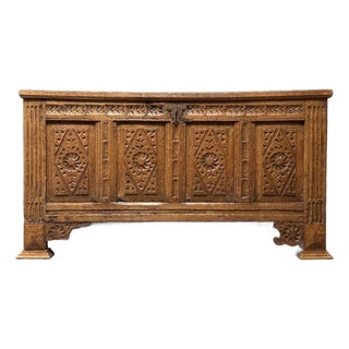 Antique 18th Century Dutch Oak Chest For Sale