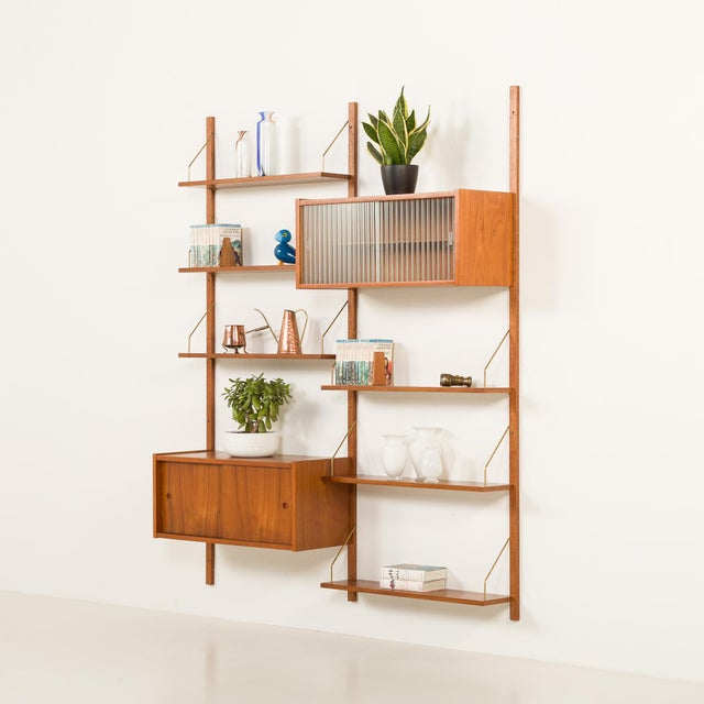 P.S. System 2 Bay Teak Wall Unit from Preben Sorensen, 1960s For Sale - Image 16 of 16