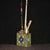 Metal Brass Water Pipe With Cloisonné Enamel Base & Chain For Sale - Image 7 of 9