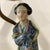 Mid 20th Century Chinoiserie Porcelain Figural Table Lamp on Brass Base in Famille Rose Palette For Sale - Image 9 of 12