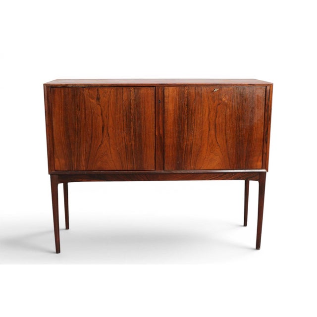 Mid-Century Modern Mid 20th Century Rare Rotating Rosewood Bar Cabinet by Sola Møbelfabrik, Attributed For Sale - Image 3 of 6