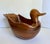 Mid-Century Modern Hand-Carved Wood Duck Salad Bowl Set With Serving Bowl - 9 Pieces For Sale - Image 9 of 12