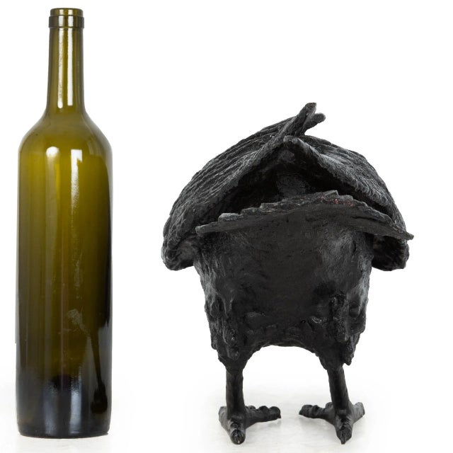 Modernist Bronze Life-Size Sculpture “Raven VII B” by Jim Eppler Ca. 2005 For Sale - Image 4 of 18