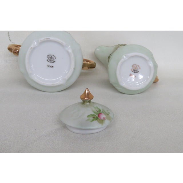 Mint Letson China Heritage Rose Floral Painted 11 Piece Tea Set 4409b For Sale - Image 8 of 12