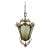 Vintage Spanish Rococo Style Etched Glass Wired Pendant Light For Sale