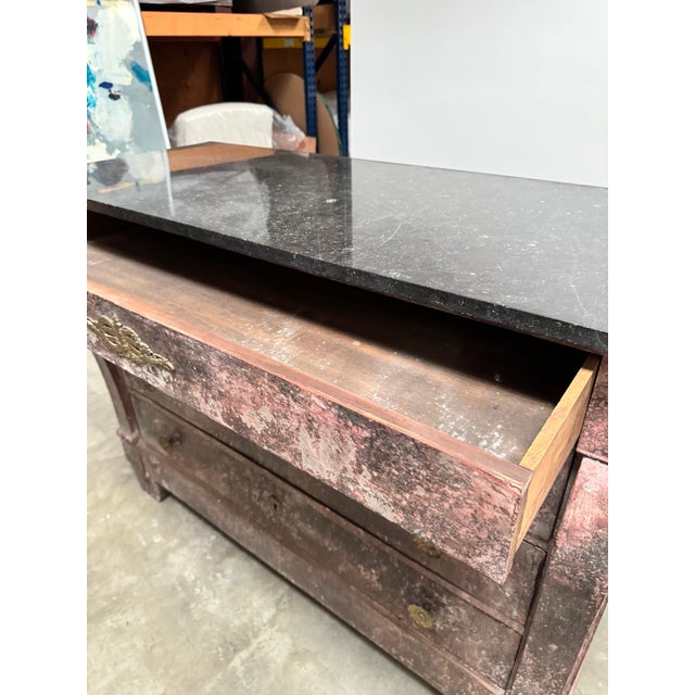 Vintage Hand Painted Blush Pink Chest For Sale - Image 18 of 18